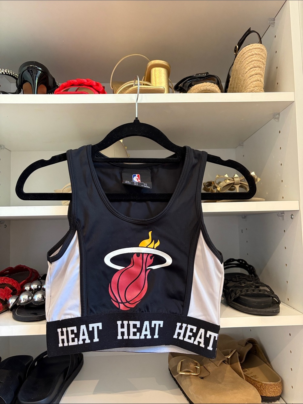 NBA Black Tank Top with Classic NBA Logo MIAMI HEATS size S